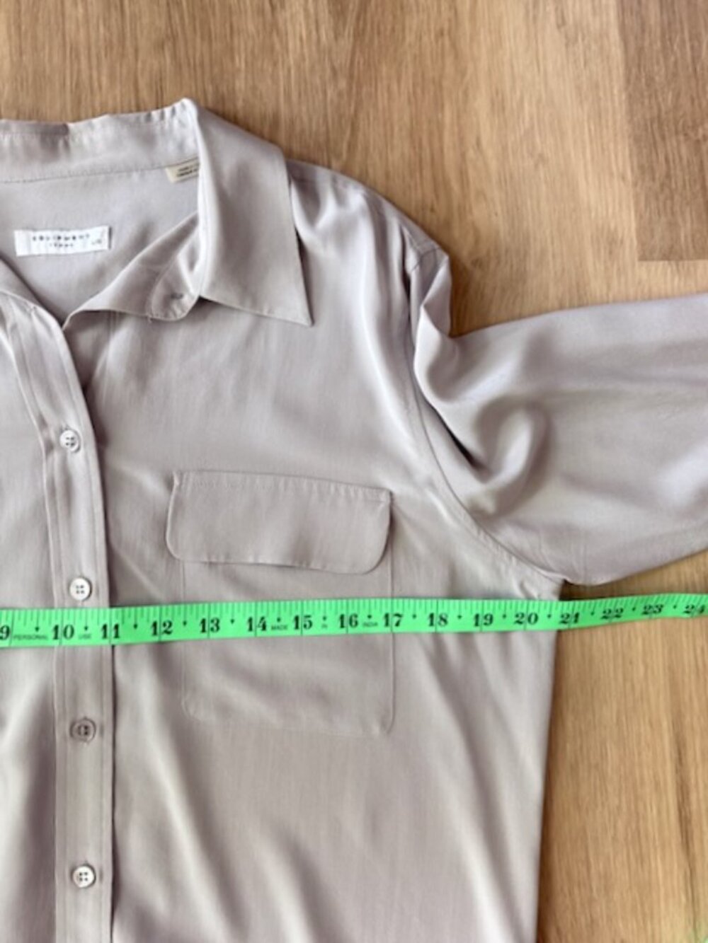 Equipment Femme Silk Signature Shirt Gray L - Picture 6 of 9